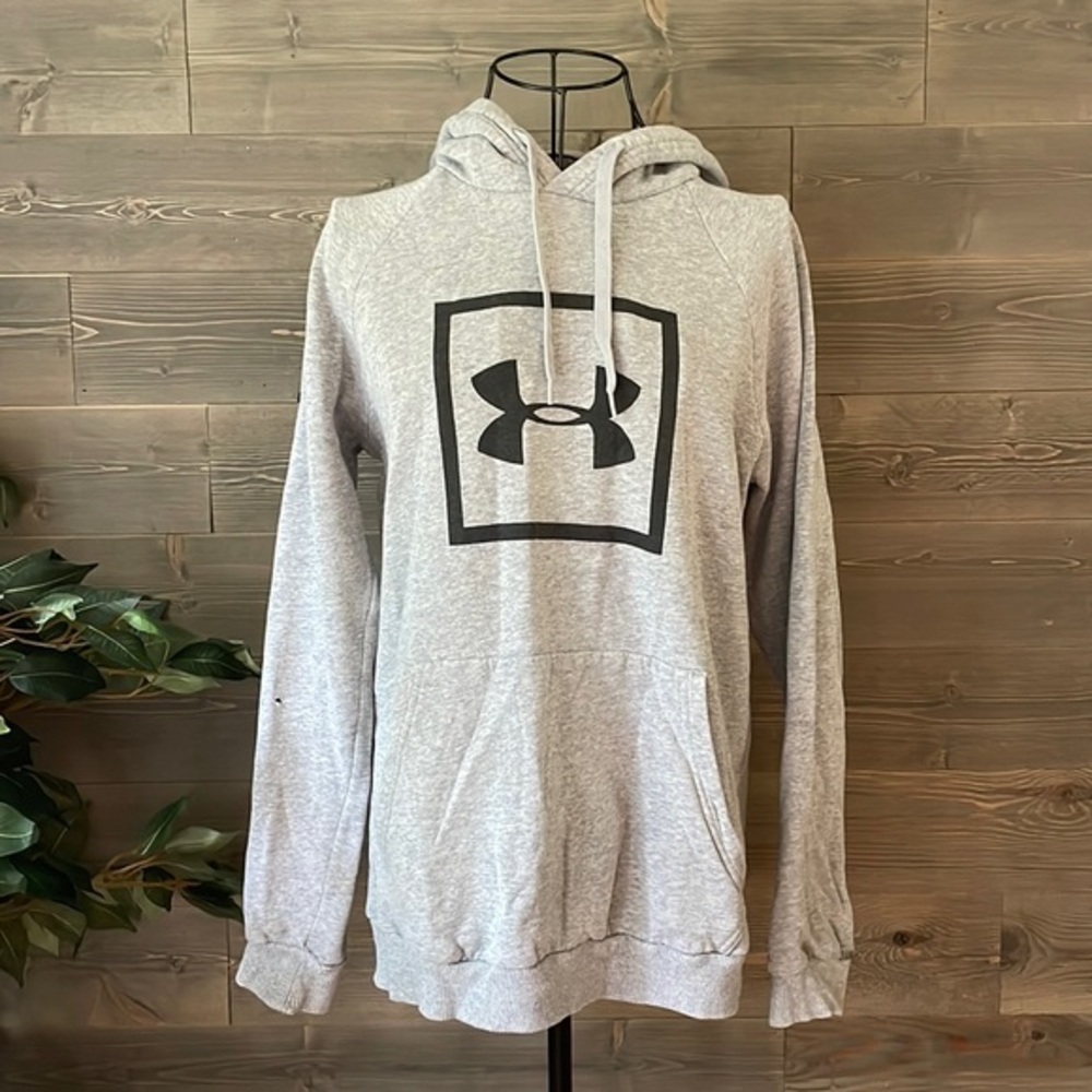Under Armour, men’s gray and black sweatshirt, size small